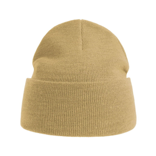 Шапка вязаная PURE  с отворотом из пряжи Polylana