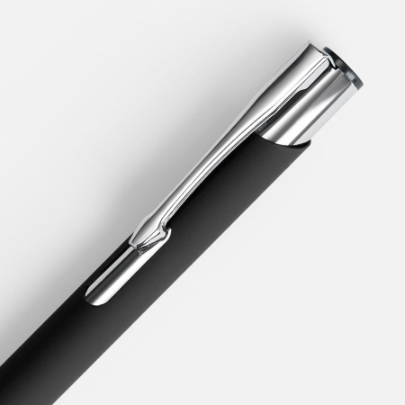 Ручка шариковая Keskus Soft Touch, черная