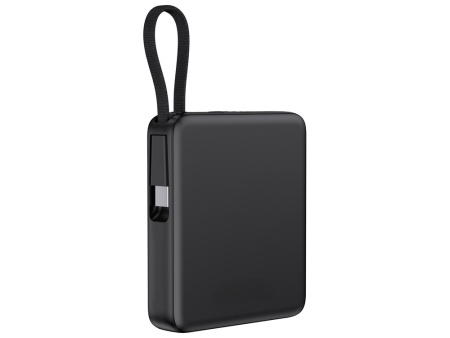 Внешний аккумулятор с подсветкой лого Nex, 5000 мАч, черный