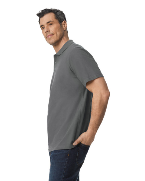 Футболка поло SOFTSTYLE ADULT DOUBLE PIQUE, ГРАФИТОВЫЙ S