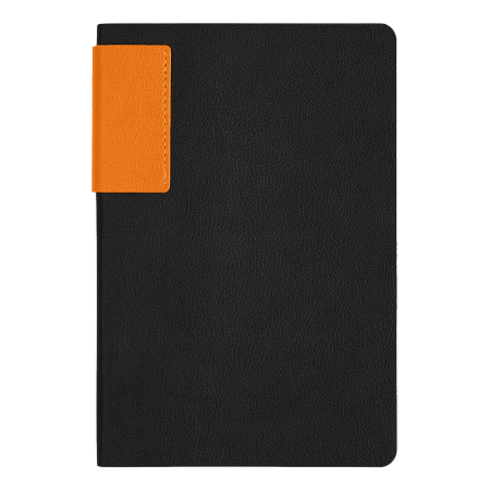 Ежедневник Flexy Star Sivilia Black Edition Color А5, черно-оранжевый, недатированный, в гибкой обложке