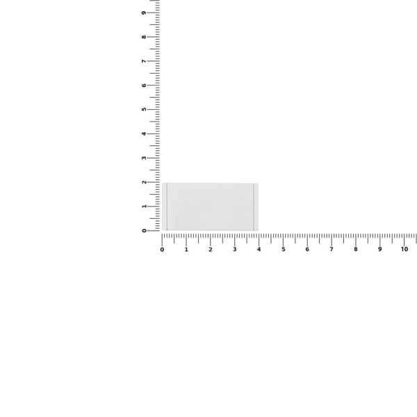 Лейбл из ПВХ Dzeta, XS, белый