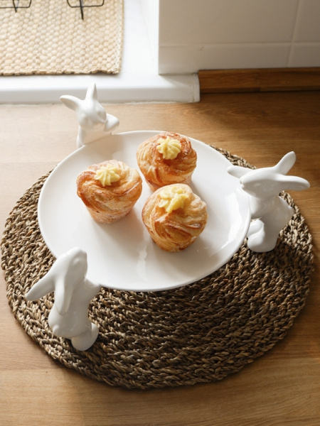 Тарелочка для сладостей &quot;Воришки&quot; (NEW), 23.5 см, Белый