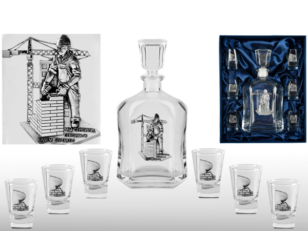 Набор со штофом Строительный