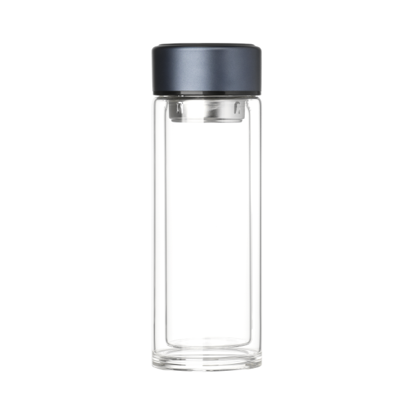 Бутылка стеклянная с двойными стенками Аравия (Aravia), синяя