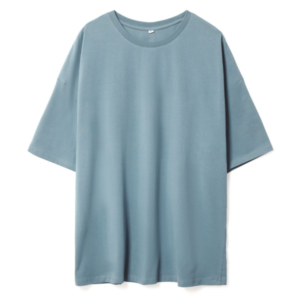 Футболка унисекс оверсайз Crosstown, серо-зеленая, размер S