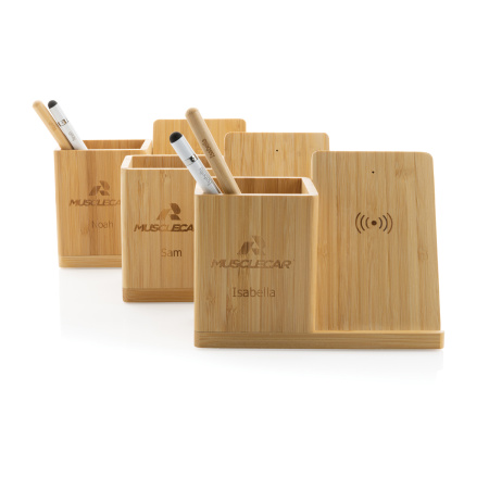 Беспроводная бамбуковая док-станция Calgary, 10 Вт Беспроводная бамбуковая док-станция Calgary, 10 Вт