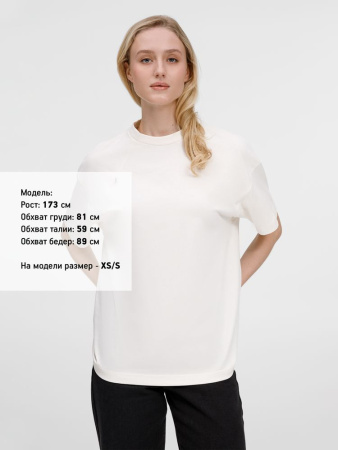 Футболка оверсайз унисекс Sinkopa, молочно-белая, размер M/L