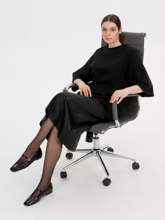 Футболка оверсайз Big boss, черная, размер XS/S