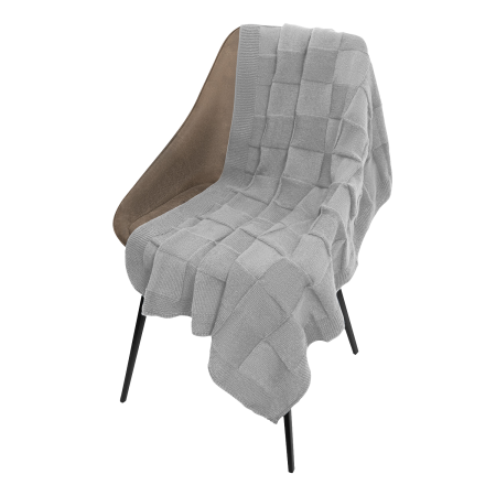 Плед Cella Soft вязаный, 160*90 см, серый