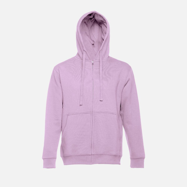 Толстовка мужская на молнии с капюшоном Amsterdam, сиреневая, размер S