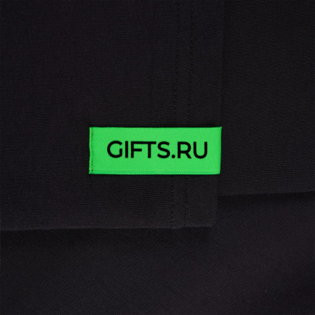 Футболка оверсайз с двойным рукавом Kosmos, черная, размер XL/XXL