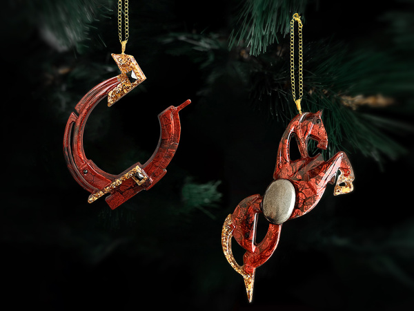 Набор елочных игрушек: Лошадь, Подкова