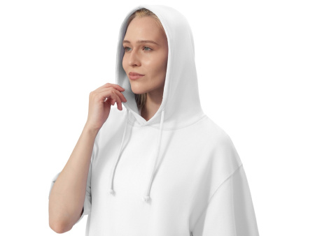 Худи оверсайз с коротким рукавом Warsaw унисекс, белый