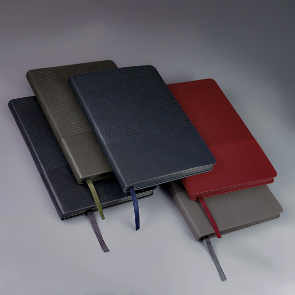 Ежедневник недатированный RIFF, красный, формат А5, блок в линейку