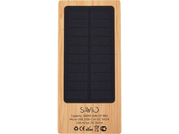 Внешний аккумулятор с подсветкой лого и солнечной панелью Reedia S1, 10000 mAh