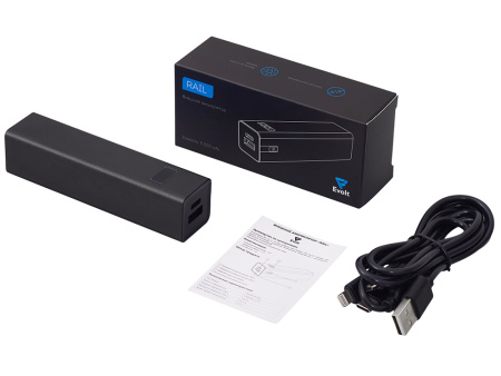 Внешний аккумулятор Rail c дисплеем, 5000 mAh