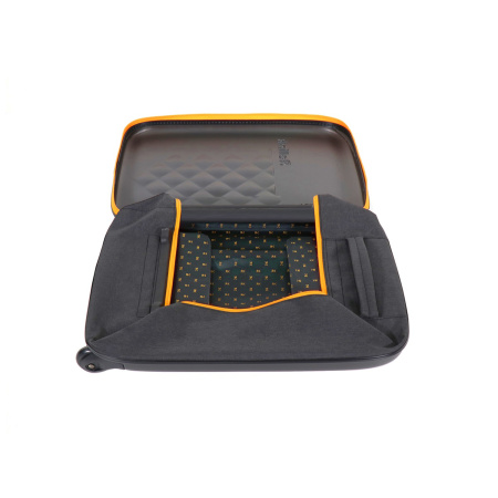 Чемодан складной Rollink Earth 55x40x20 см, 2 колеса, черный/оранжевый