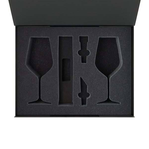 Ложемент под 2 бокала для вина + набор для вина Сакраменто (Sacramento) в большую коробку-трансформер (арт. 695722)