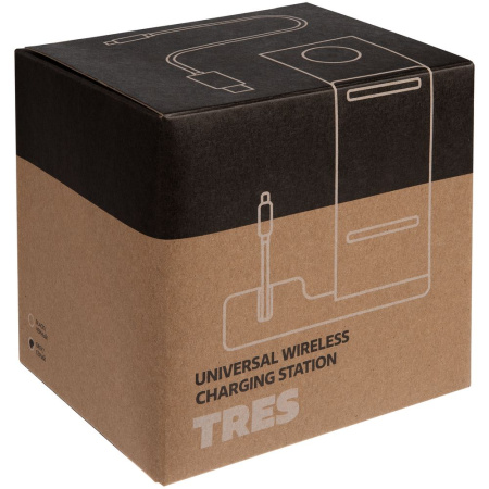 Зарядная станция Tres, черная Зарядная станция Tres, черная