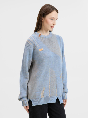 Джемпер Denim свободного силуэта на заказ, полушерсть, размер XL