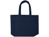 Пляжная эко-сумка Siam объемом 13 л из переработанной махровой ткани, сертифицированной GRS - Темно - синий