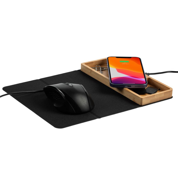 Настольный органайзер Midstream с зарядкой и ковриком для мыши Настольный органайзер Midstream с зарядкой и ковриком для мыши