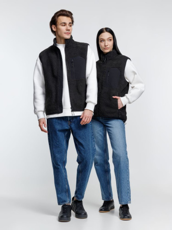 Жилет унисекс Fury BW, темно-серый (графит), размер 3XL