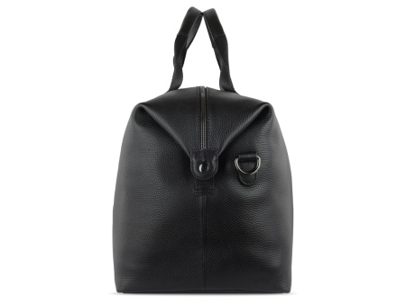 Сумка дорожная BUGATTI ЭЛЬЗА | ELSA, чёрная, воловья кожа/полиэстер, 47х22х24/30 см