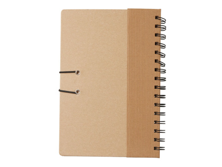 Крафтовый блокнот А5 в твердой обложке Saharan Cypress, 80 листов 70 гр/м2 бумаги, натуральный