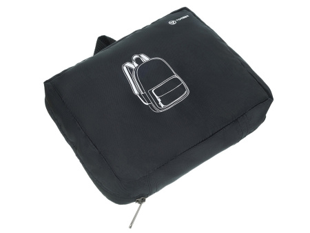 Рюкзак складной TORBER, черный, полиэстер, 49x33x12 см