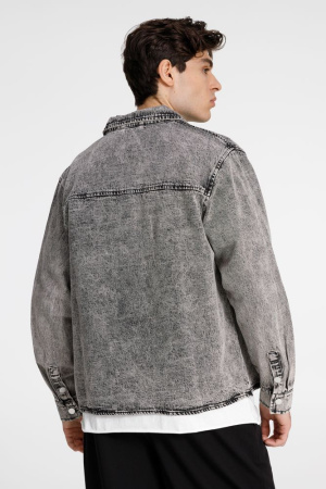 Куртка джинсовая O3, серая, размер XS/S