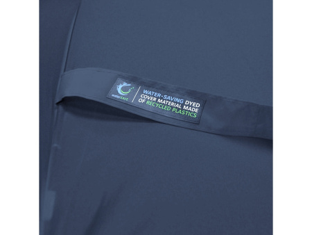 Зонт-трость Okobrella с деревянной ручкой и куполом из переработанного пластика