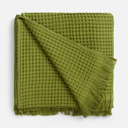 Плед вафельный Elenglect, зеленый