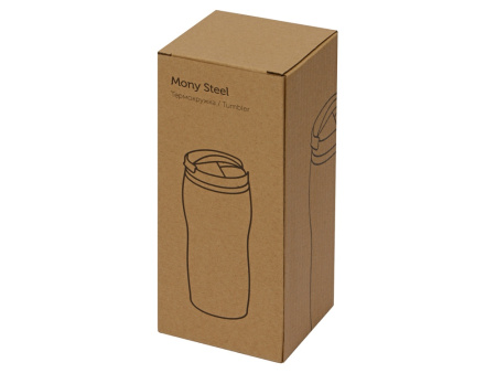 Термокружка Mony Steel 350 мл, soft touch, белый