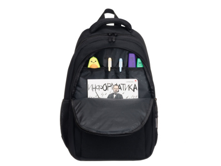 Рюкзак TORBER CLASS X, черный, полиэстер 900D, 45 x 30 x 18 см + Мешок для сменной обуви в подарок!