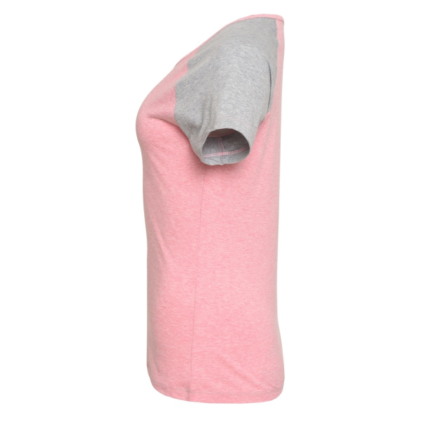 Футболка ЖЕН  меланж/розовый S (40-42) рукав реглан