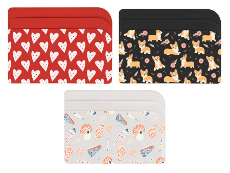 Картхолдер для 3-х карт с возможностью полноцветной печати, софт-тач