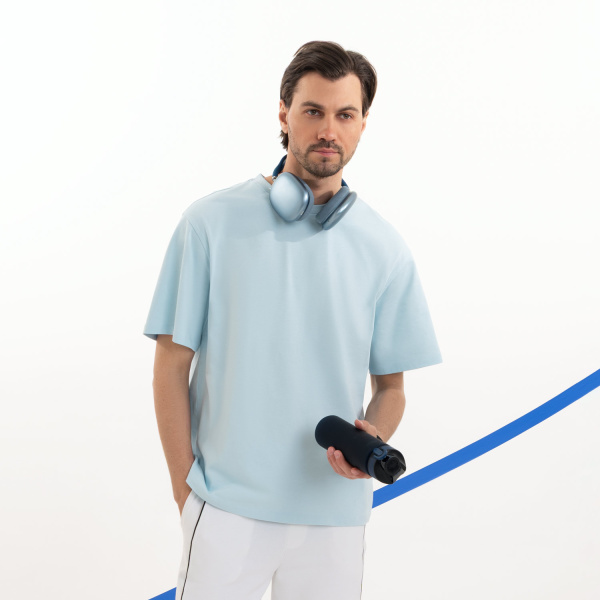 Футболка унисекс RUST NEO, 100% хлопок, 240 гр., голубой, размер XS/S