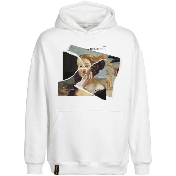 Худи You Are Beautiful, молочно-белое, размер XL/XXL