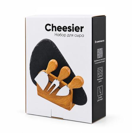 Набор для сыра Cheesier, коричневый