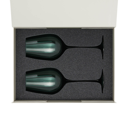 Подарочный набор 2 бокала для вина Капри (Capri) в серой коробке