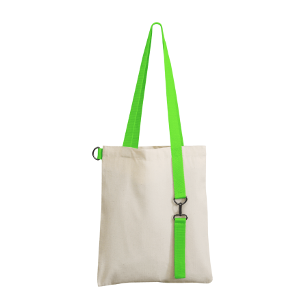 Шоппер Superbag с ремувкой 4sb (неокрашенный с салатовым)