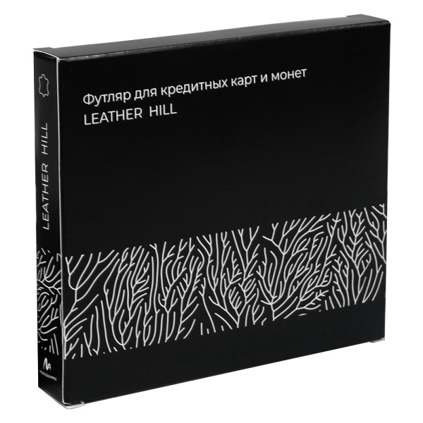 Универсальный футляр для кредитных карт и монет (картхолдер) leather Hill на молнии горизонтальный из натуральной кожи, коричневый