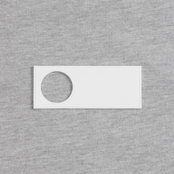 Лейбл из ПВХ с вырубкой «Круг», белый