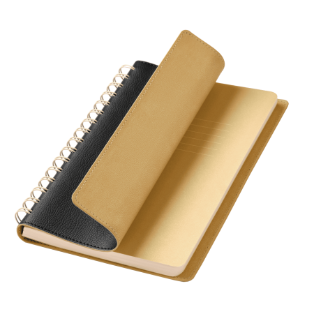 Ежедневник Виста (Vista) недатированный, черный/бежевый