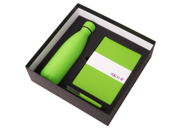 Подарочный набор COLOR IT c блокнотом, ручкой и термобутылкой Подарочный набор COLOR IT c блокнотом, ручкой и термобутылкой