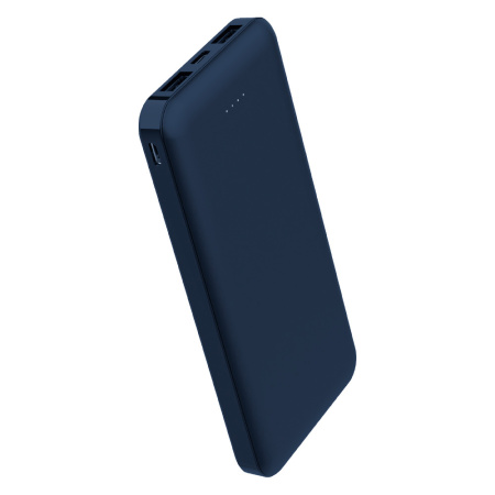 Внешний аккумулятор (powerbank) «Amper», 10 000 mAH, 5V 2.0 A, темно-синий