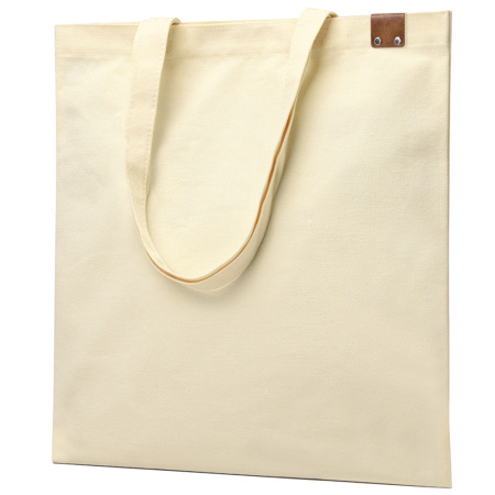 Сумка для покупок IVORY 325 г/м² с PU нашивкой, коричневый