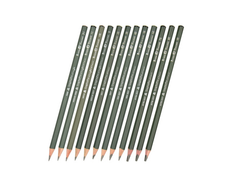 Набор чернографитовых карандашей  Sketch & Art ,12 шт. 2h-9b, металлическая коробка с ложементом